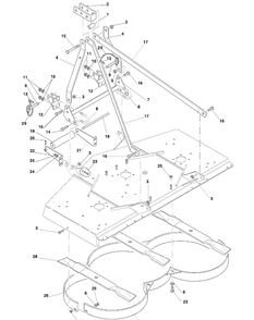 Part Location Diagram of BF-000-6845M MTD Mulching Blade 72''